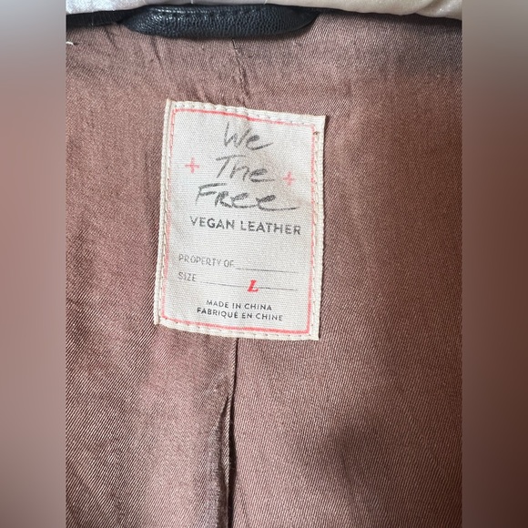 🖤HP🖤 Free People Free Cleo Hooded Vegan Suede Moto Jacket Black - Picture 10 of 11